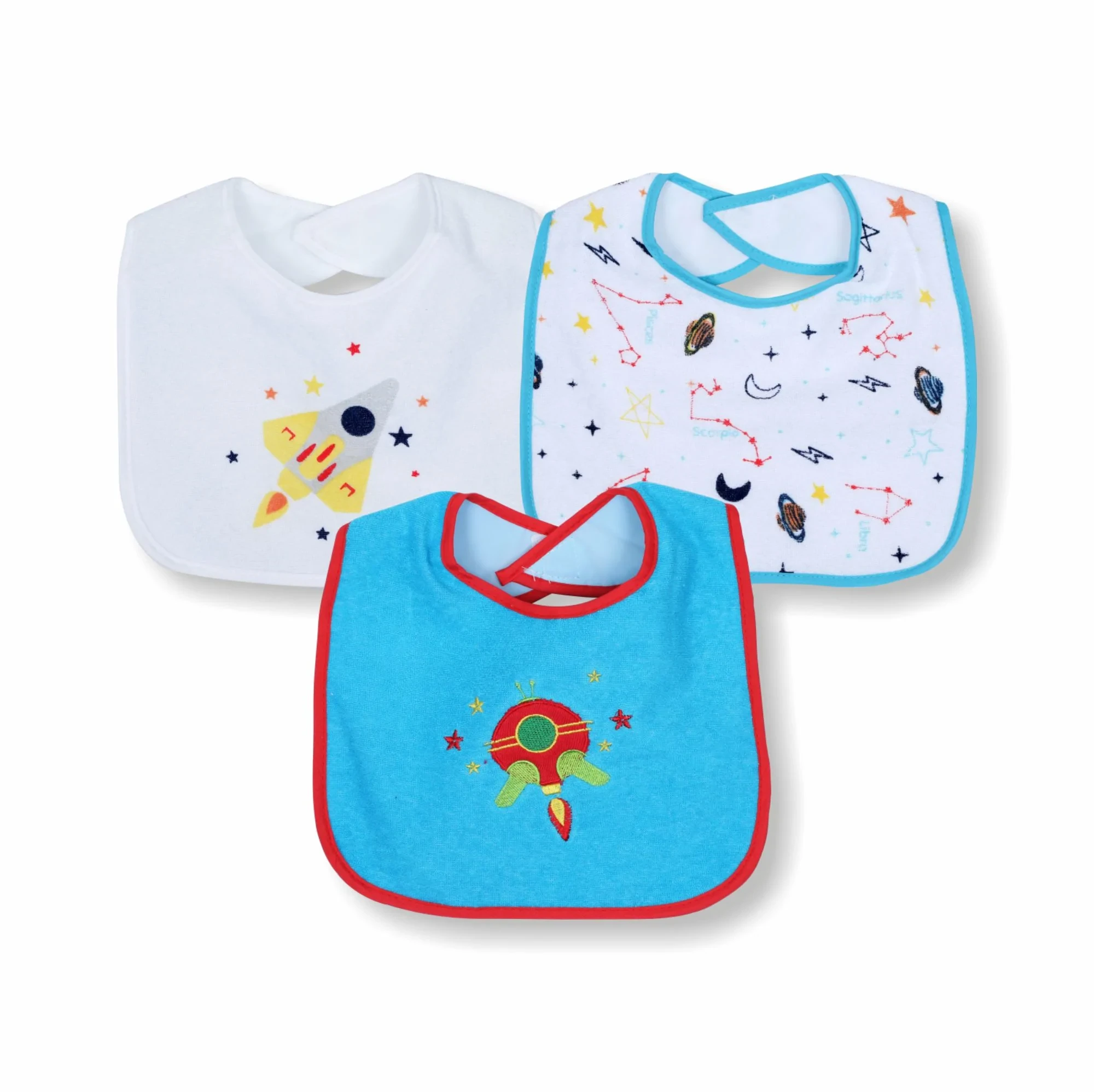 1st Step Baby Bibs – Pack Of 3-Blue